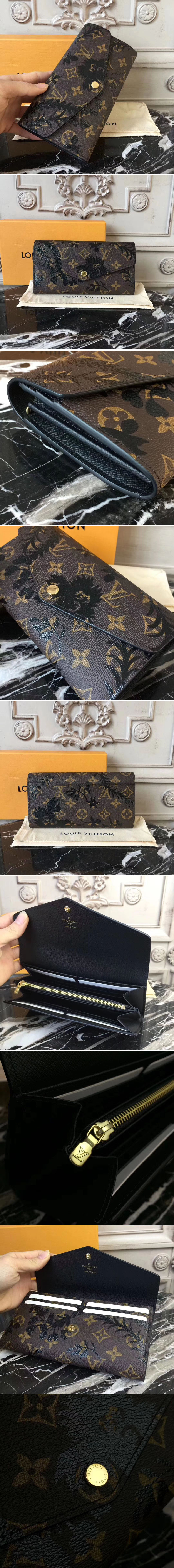 Replica Louis Vuitton M60531 Monogram canvas Sarah Wallets With Print