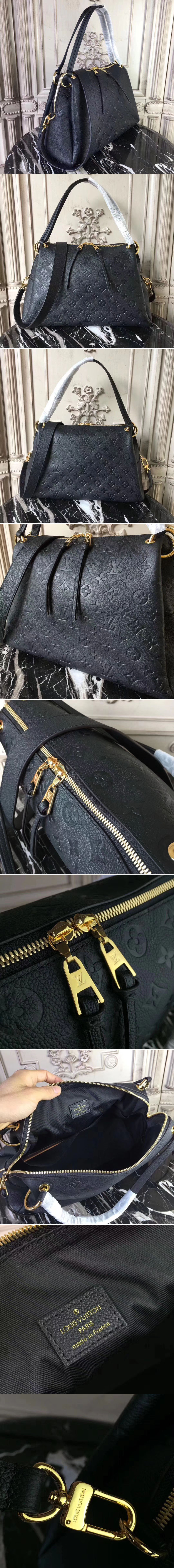 Replica Louis Vuitton m43719 Ponthieu PM Monogram Empreinte Bags Black