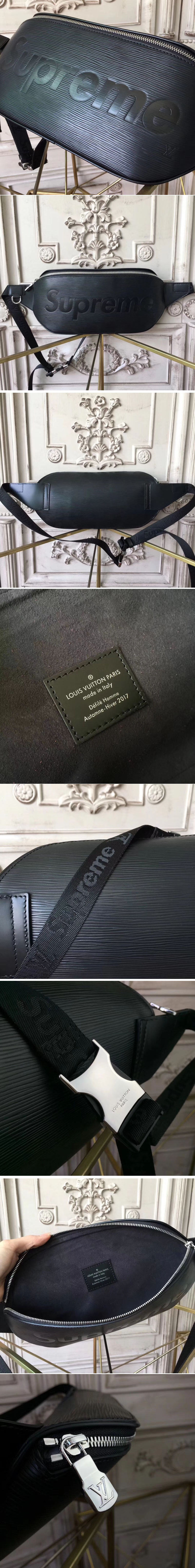 Replica Louis Vuitton M54319 Epi Leather Supreme X Belt Bag Black