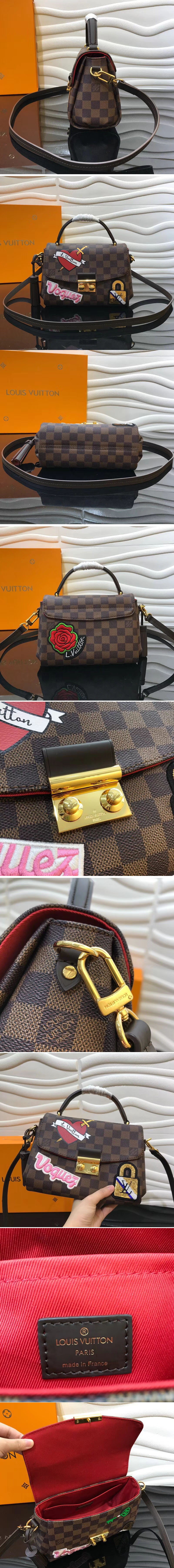 Replica Louis Vuitton N40055 LV Damier Ebene Canvas Croisette Bag