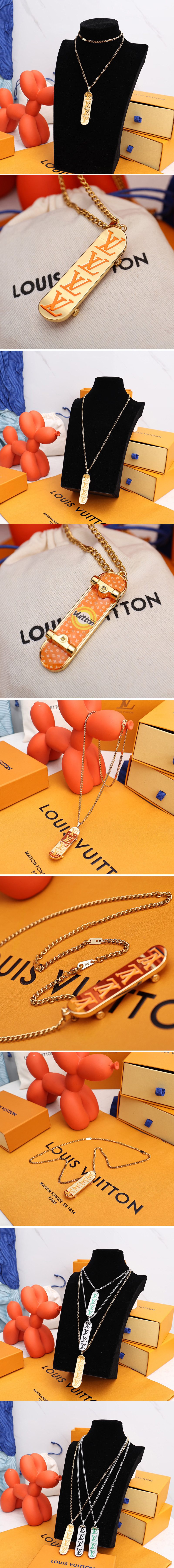 Replica Louis Vuitton MP3276 LV Skateboard Pendant on Orange