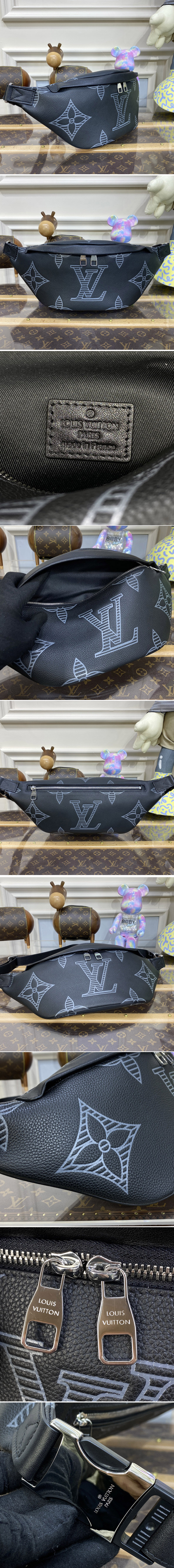 Replica Louis Vuitton M57289 LV Discovery Bumbag in Monogram Shadow Leather