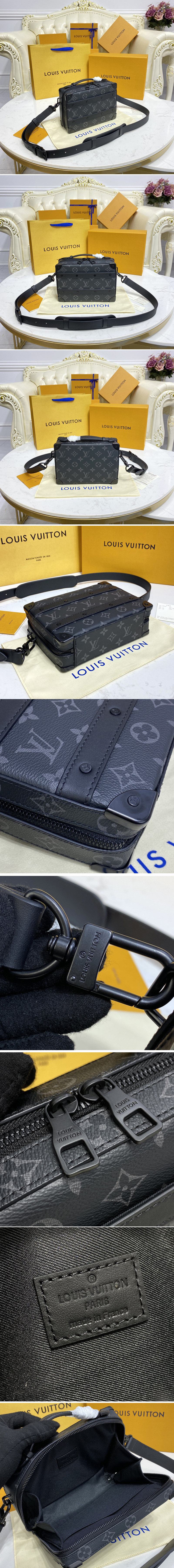 Replica Louis Vuitton M45935 LV Handle Soft Trunk Bag in Monogram Eclipse Canvas