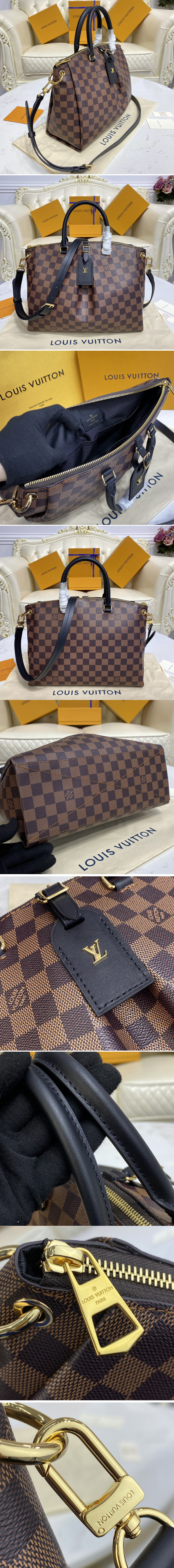 Replica Louis Vuitton N45283 LV Odeon Tote MM handbag on Damier Ebene canvas