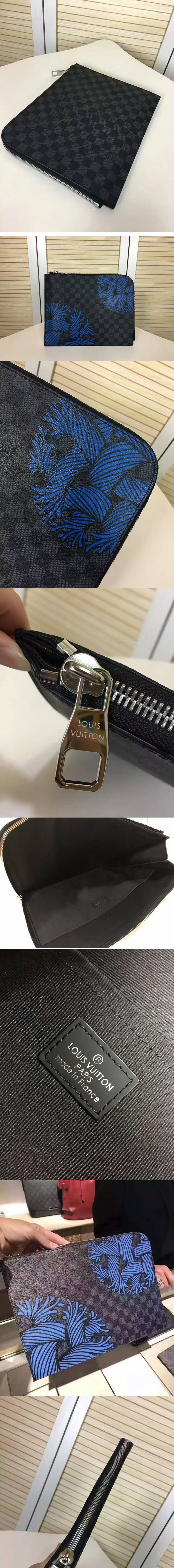 Replica Louis Vuitton N41594 Damier Graphite canvas Pochette Jour GM 