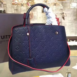 Replica Louis Vuitton M42746 Monogram Empreinte Montaigne MM Blue