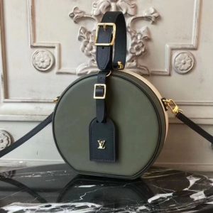 Replica Louis Vuitton Calfskin Petite Boite Chapeau Green and White M43514 Bags