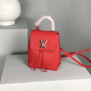 Replica Louis Vuitton M54573 lockme mini backpack Leather Red