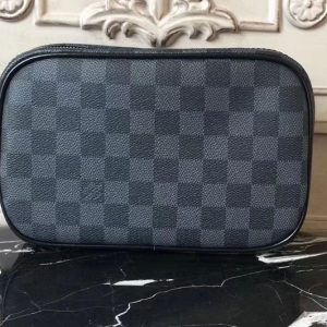 Replica Louis Vuitton N47521 Toilet Pouch GM Damier Graphite Bags