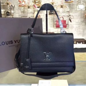 Replica Louis Vuitton M50250 lockme ii lockme calf leather Bags Black