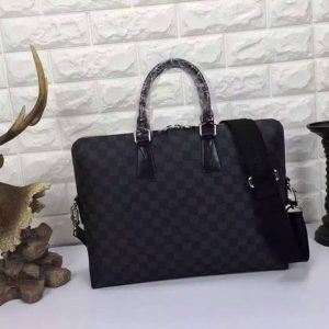 Replica Louis Vuitton N48224 Damier Graphite Canvas Porte-Documents Voyage Bag