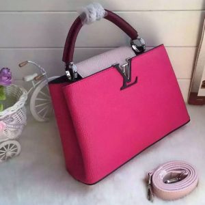 Replica Louis Vuitton M94517 Cobalt Capucines BB Bags Peach