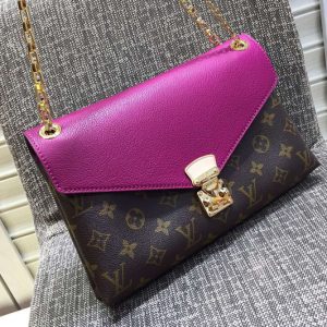 Replica Louis Vuitton M41201 Pallas Chain Monogram Shoulder Bags Purple