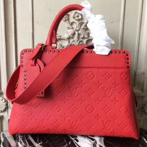 Replica Louis Vuitton Vosges MM Monogram Empreinte Leather M41492 Bags Red