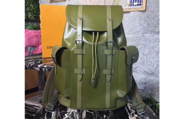 Replica Louis Vuitton M41709 Epi Leather Christopher PM Backpack Green