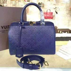 Replica Louis Vuitton M42401 Speedy Bandoulière 25 Monogram Empreinte Bags Blue