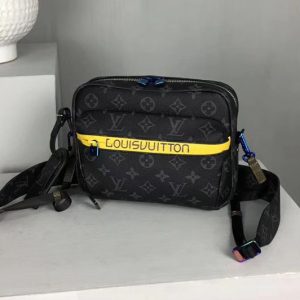 Replica Louis Vuitton M42631 Monogram Canvas Messenger Bag Blue