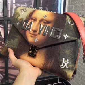 Replica Louis Vuitton M43376 x jeff koons Chain Bag da vinci Bags