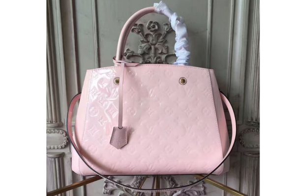 Replica Louis Vuitton M50167 Montaigne MM Monogram Vernis Pink