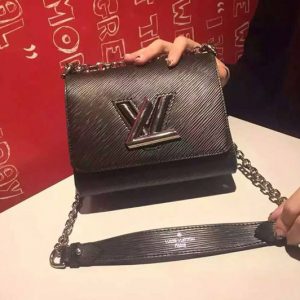 Replica Louis Vuitton M50271 Epi Leather Twist MM Bags Black