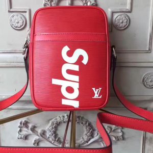 Replica Louis Vuitton M53417 Epi Leather Supreme x Danube PM Bags Red