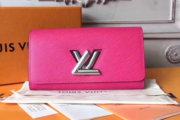 Replica Louis Vuitton M62362 Twist Epi Leather Wallets Hot Pink