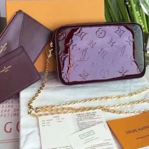 Replica Louis Vuitton M64058 Monogram Vernis Camera Bags Purple