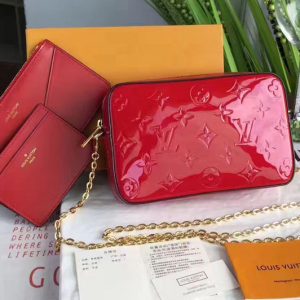 Replica Louis Vuitton M64058 Monogram Vernis Camera Bags Red