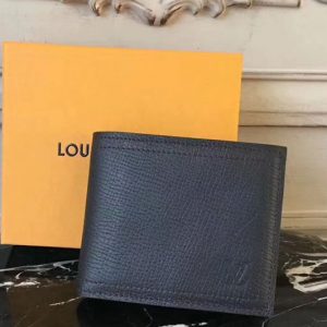 Replica Louis Vuitton M64136 Compact Wallet Utah Leather Brown