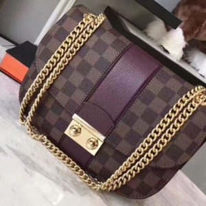 Replica Louis Vuitton N64418 Damier Ebene Canvas Wight Bags Bordeaux