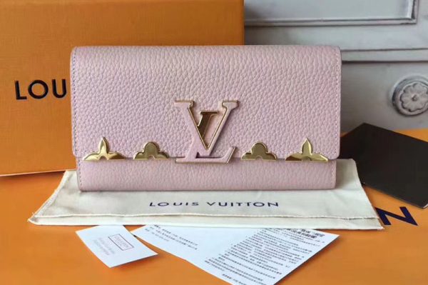 Replica Louis Vuitton M64552 Capucines Taurillon Wallets Pink