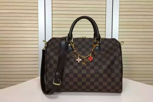 Replica Louis Vuitton N41112 Damier Ebene Speedy Bandouliere 30 Bags