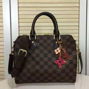 Replica Louis Vuitton N41113 Speedy Bandouliere 25 Damier Ebene Canvas Bags