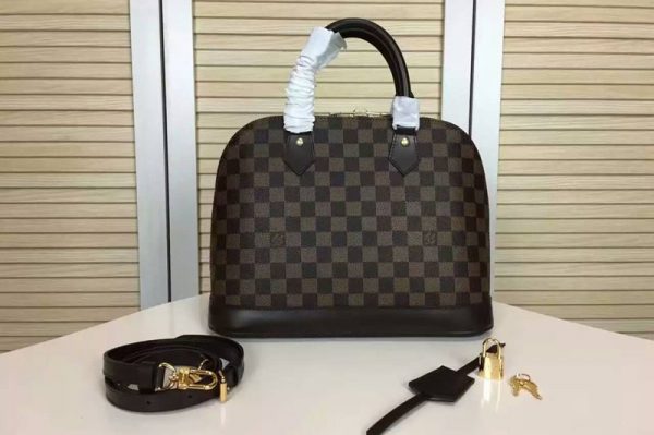 Replica Louis Vuitton N53151 Damier Ebene Canvas Alma Bags