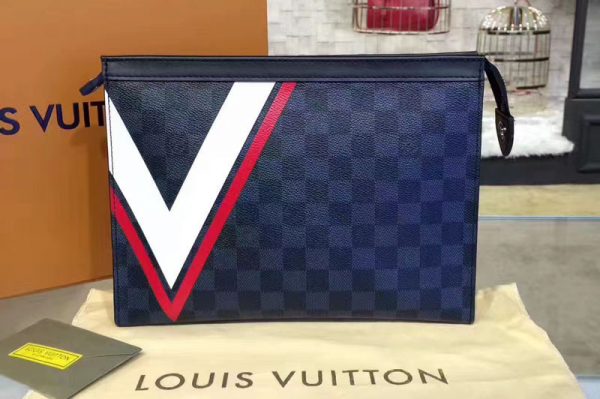 Replica Louis Vuitton N64023 Damier Graphite Canvas Pochette Voyage