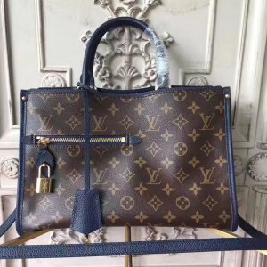 Replica Louis Vuitton M43433 Popincourt PM Monogram canvas bags Blue