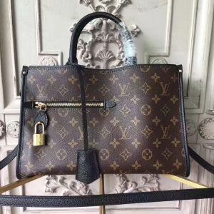 Replica Louis Vuitton M43433 Popincourt PM Monogram canvas bags Black