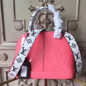 Replica Louis Vuitton M54785 Monogram Vernis Alma BB Bags Hot Pink