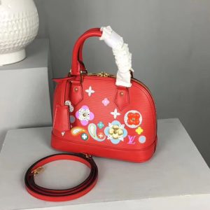 Replica Louis Vuitton m54836 Alma BB Epi Leahter Bags Red