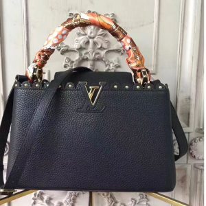 Replica Louis Vuitton M94586 Capucines BB Taurillon Leather Bags Black