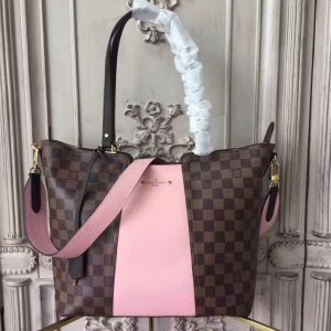 Replica Louis Vuitton N44023 Damier Ebene Canvas Jersey Bags Pink