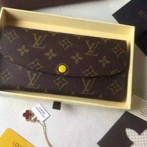 Replica Louis Vuitton M60698 Emilie Wallet Monogram Canvas Lemon