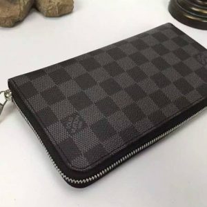 Replica Louis Vuitton N63077 Damier Graphite Canvas Zippy Organizer Wallets