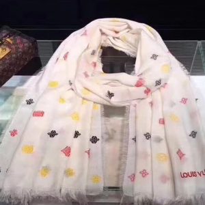 Replica Louis Vuitton 70x210cm Cashmere Scarf And Shawl White