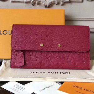 Replica Louis Vuitton M61833 Pont-neuf Wallet Monogram Empreinte Cherry