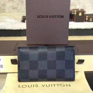 Replica Louis Vuitton N62630 6 Key Holder Damier Graphite Canvas