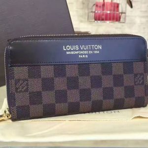 Replica Louis Vuitton N60015 Zippy Wallet Damier Ebene Canvas