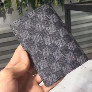 Replica Louis Vuitton N64411 Passport Cover Damier Graphite Canvas