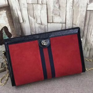 Replica Gucci 503876 Ophidia Medium Red Suede Shoulder Bag