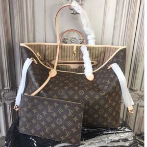 Replica Louis Vuitton M40990 Neverfull GM Monogram Canvas with Beige interior